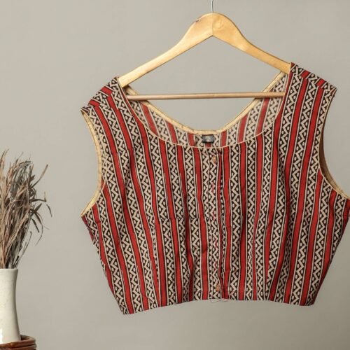 Handmade Block Print Cotton for Women ? Ethnic Floral Printed Top with Long Sleeves