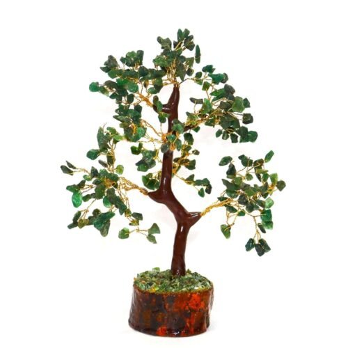 Crystal Tree Good Luck Showpiece for Home Decor Items Crystals Gemstones Bonsai Money Tree for Good Luck, Decoration Gift Item (Green Jade)