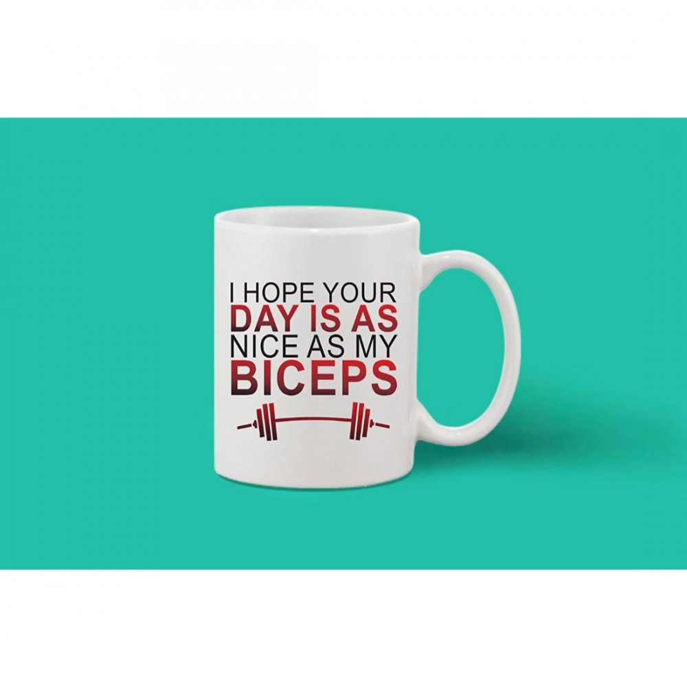 Printed Ceramic Coffee Mug - 1 Pieces, White, 11oz - Image 2