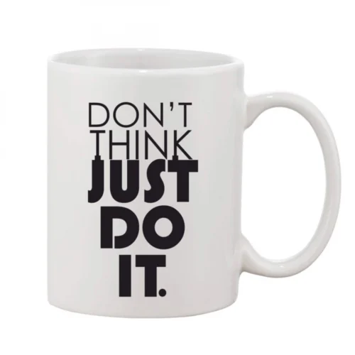 Printed Ceramic Coffee Mug - 1 Pieces, White, 11oz