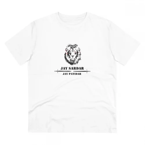Men's PC Cotton Jay Sardar Printed T Shirt (Color: White, Thread Count: 180GSM)
