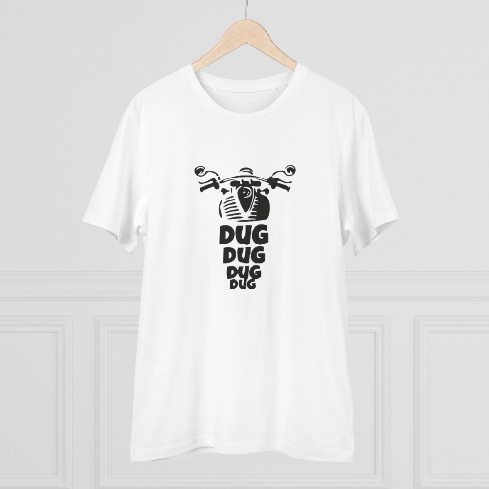 Men's PC Cotton Bike Ride Design Printed T Shirt (Color: White, Thread Count: 180GSM) - Image 5