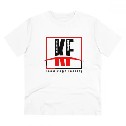 Men's PC Cotton Knowledge Factory Printed T Shirt (Color: White, Thread Count: 180GSM)