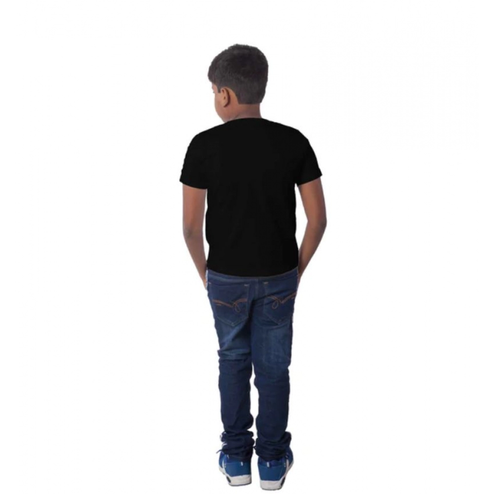 Boys Cotton Will Be Cool Half Sleeve TShirt (Black) - Image 4