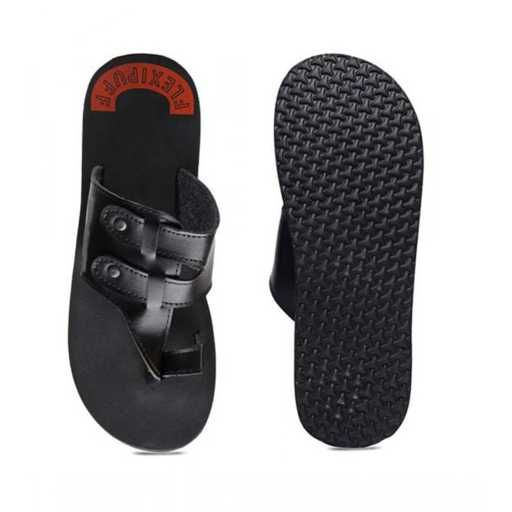 Unisex Rubber Lightweight Slippers for Effortless Style (Black) - Image 2