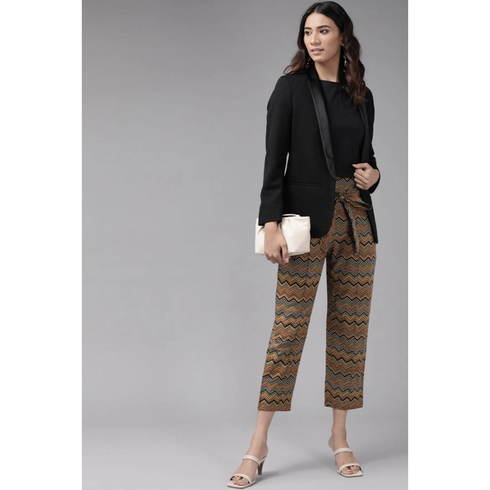 Women's Casual Printed Cotton Trouser Pant (MultiColor) - Image 4