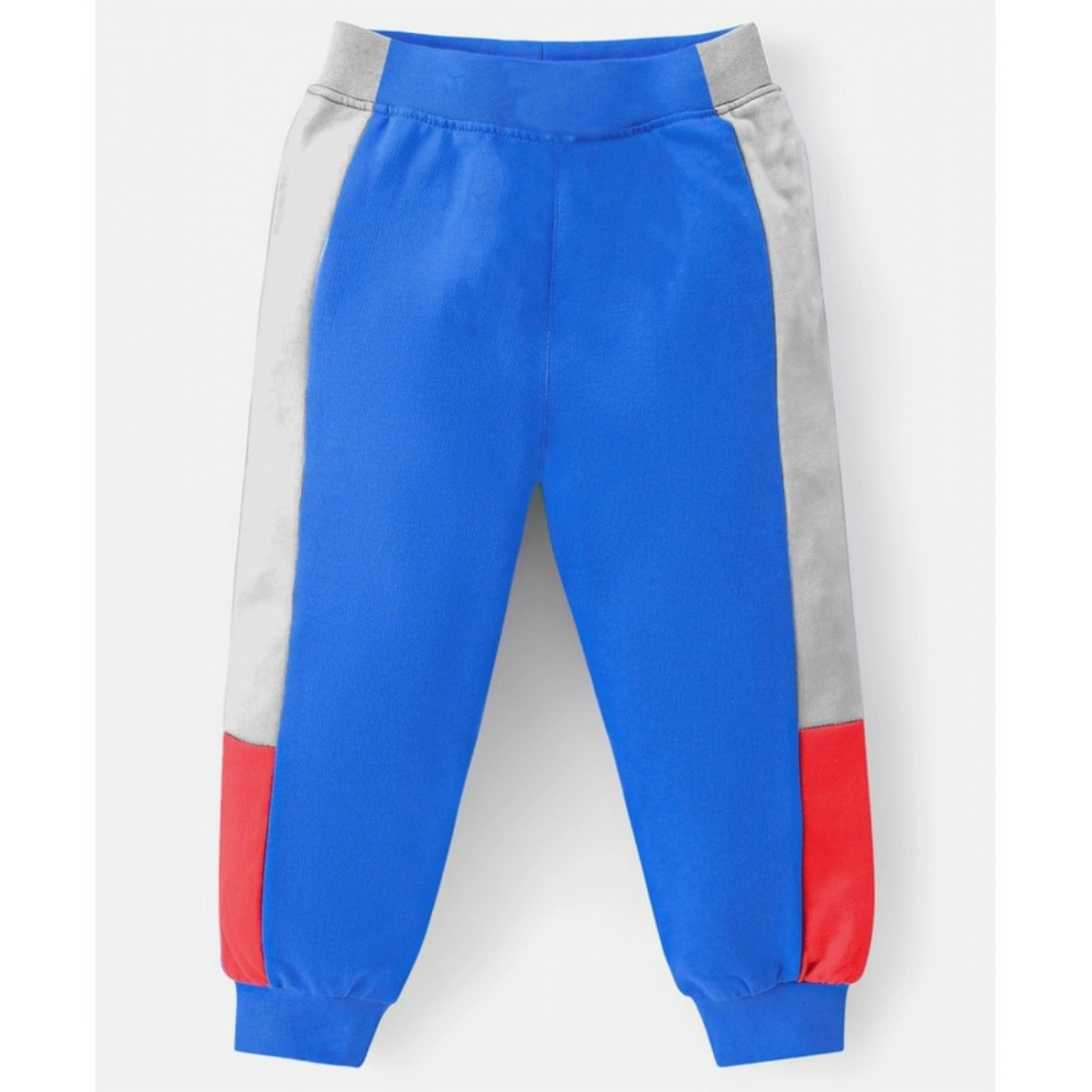 Boy's Casual Full Sleeve Printed Cotton T Shirt With Pant (Blue) - Image 4