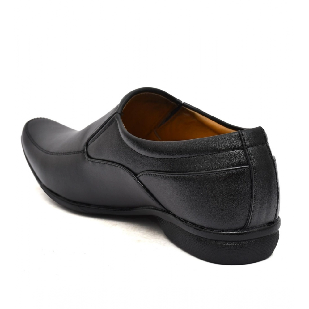 Men's Faux Leather Formal Shoes (Black) - Image 2