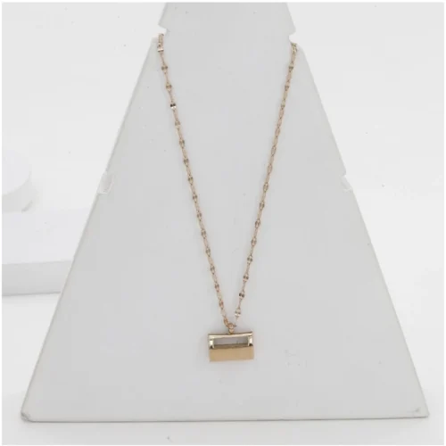 Women's Stainless Steel Mini Suitcase Pendent Delicate Chain (Gold Plated)