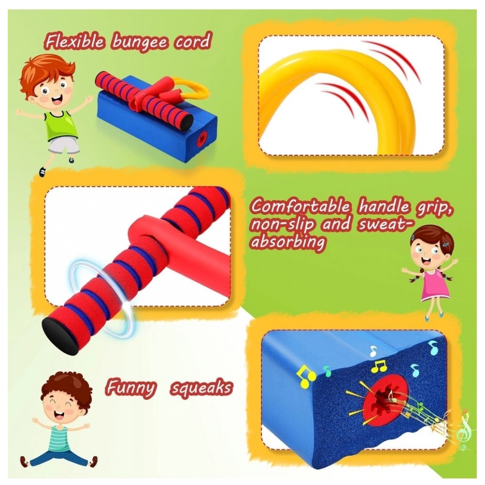 Rubber Kids Pogo Jumper Fun and Safe Pogo Stick for Toddlers Bouncing Toy for Ages 3 and up Holds up to 250lbs (Multicolor) - Image 3