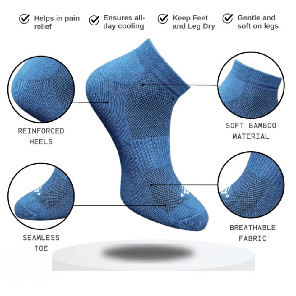 3_Pair Set Unisex Casual Cotton Printed Low Cut Socks (Multicolor) - Image 4
