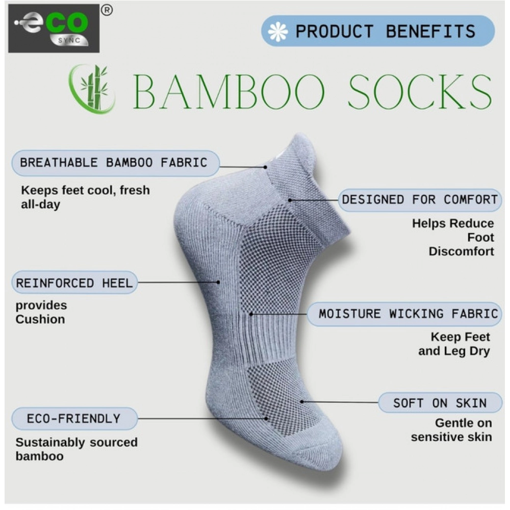 4_Pair Set Unisex Casual Bamboo Cotton Printed Ankle Length Socks (Multicolor) - Image 2