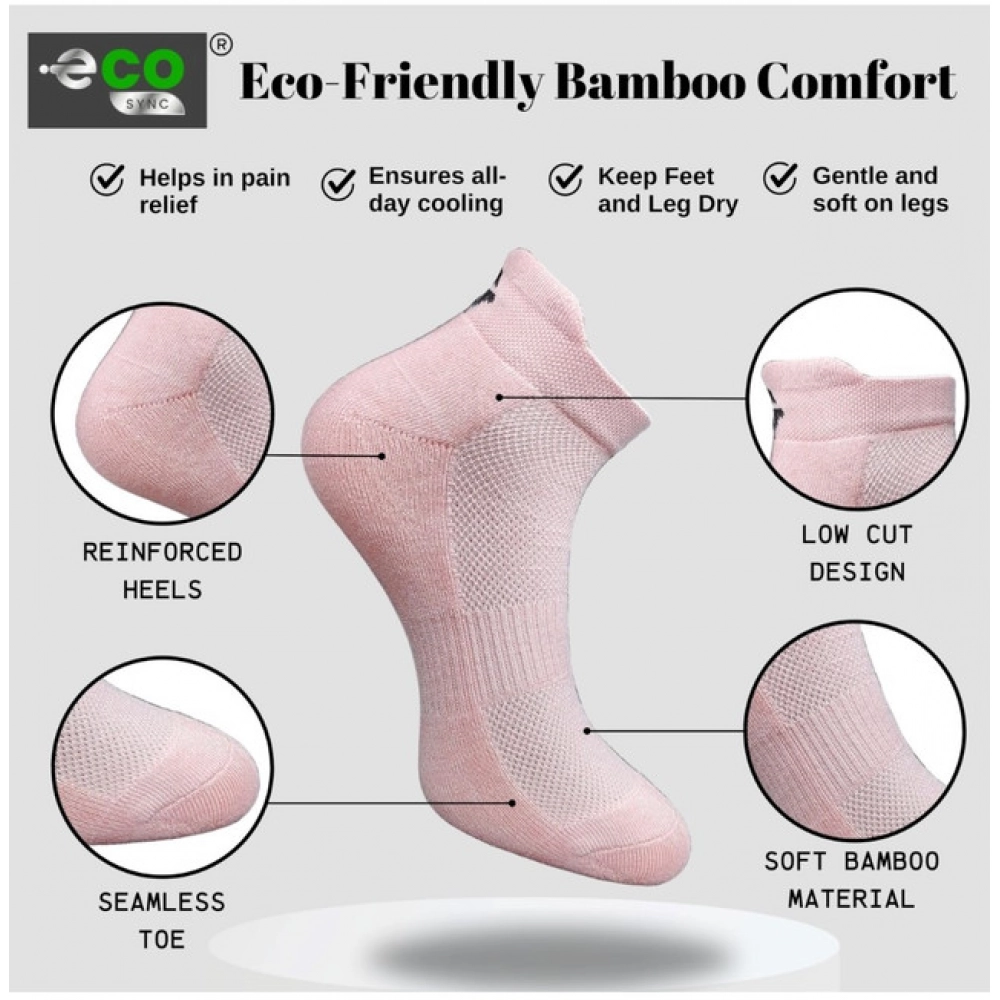 4_Pair Set Unisex Casual Bamboo Cotton Printed Ankle Length Socks (Multicolor) - Image 4