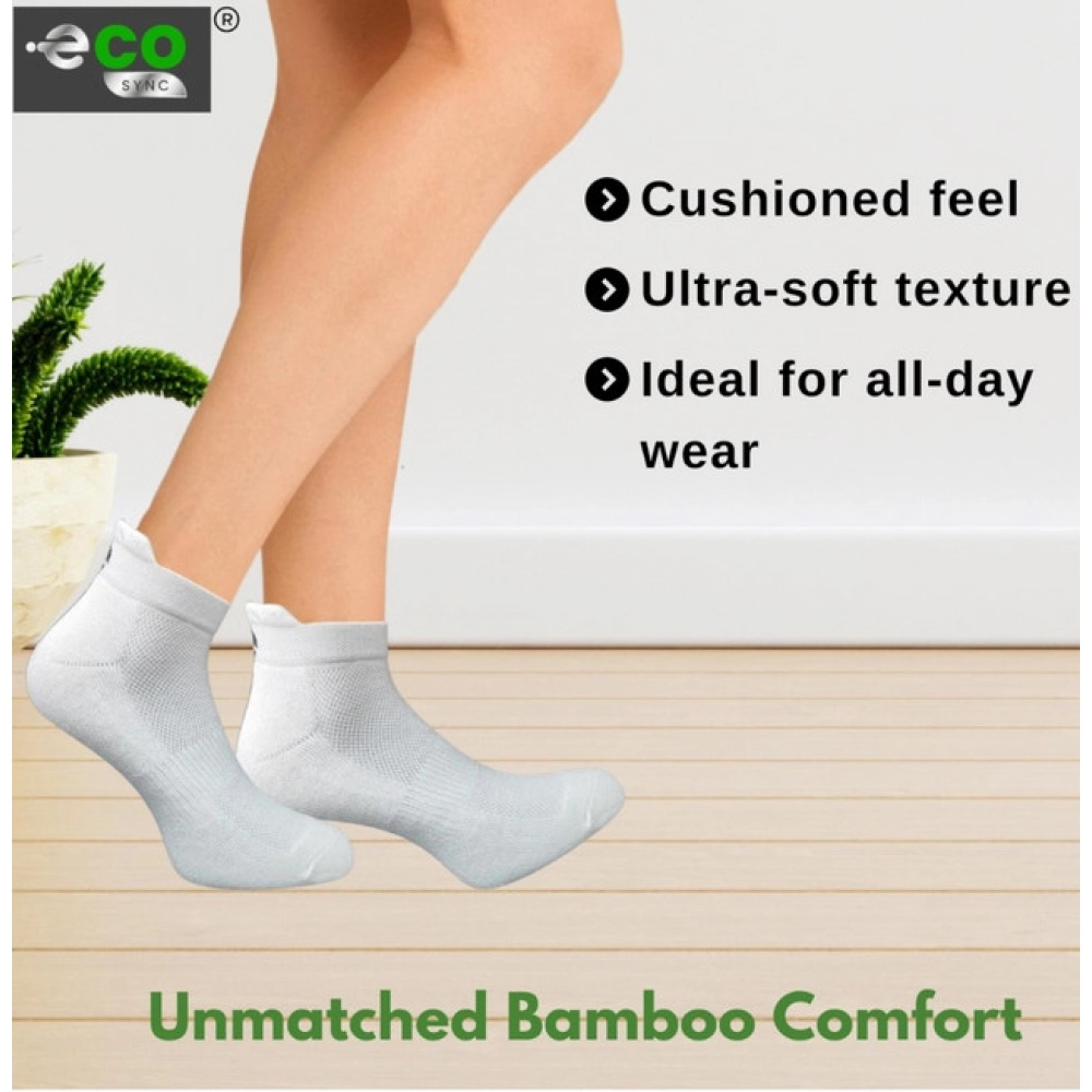 4_Pair Set Unisex Casual Bamboo Cotton Printed Ankle Length Socks (Multicolor) - Image 5