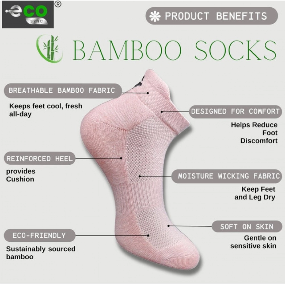 4_Pair Set Unisex Casual Bamboo Cotton Printed Ankle Length Socks (Multicolor) - Image 2