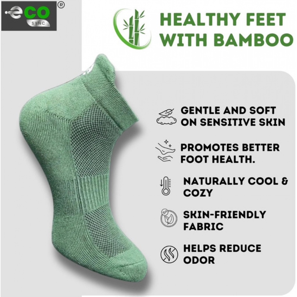 4_Pair Set Unisex Casual Bamboo Cotton Printed Ankle Length Socks (Multicolor) - Image 3