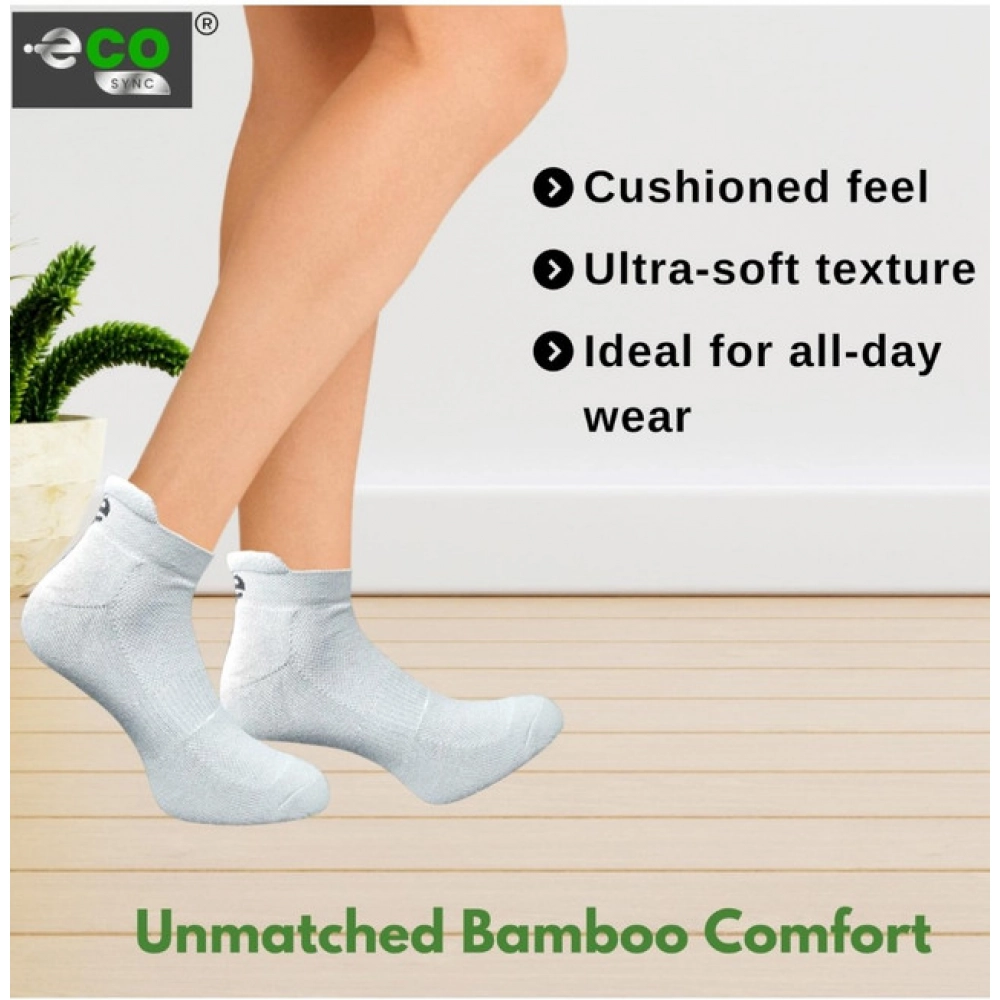 4_Pair Set Unisex Casual Bamboo Cotton Printed Ankle Length Socks (Multicolor) - Image 5