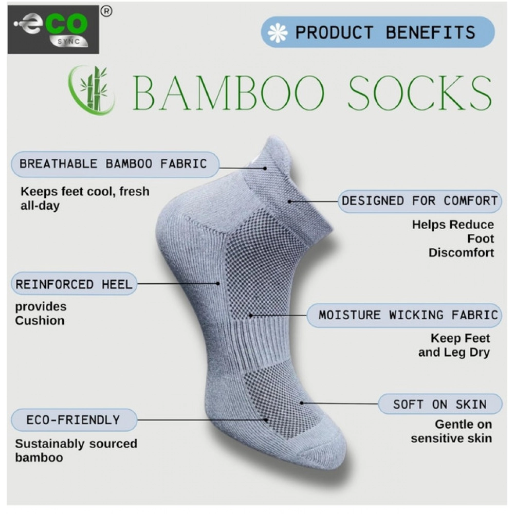 4_Pair Set Unisex Casual Bamboo Cotton Printed Ankle Length Socks (Multicolor) - Image 2