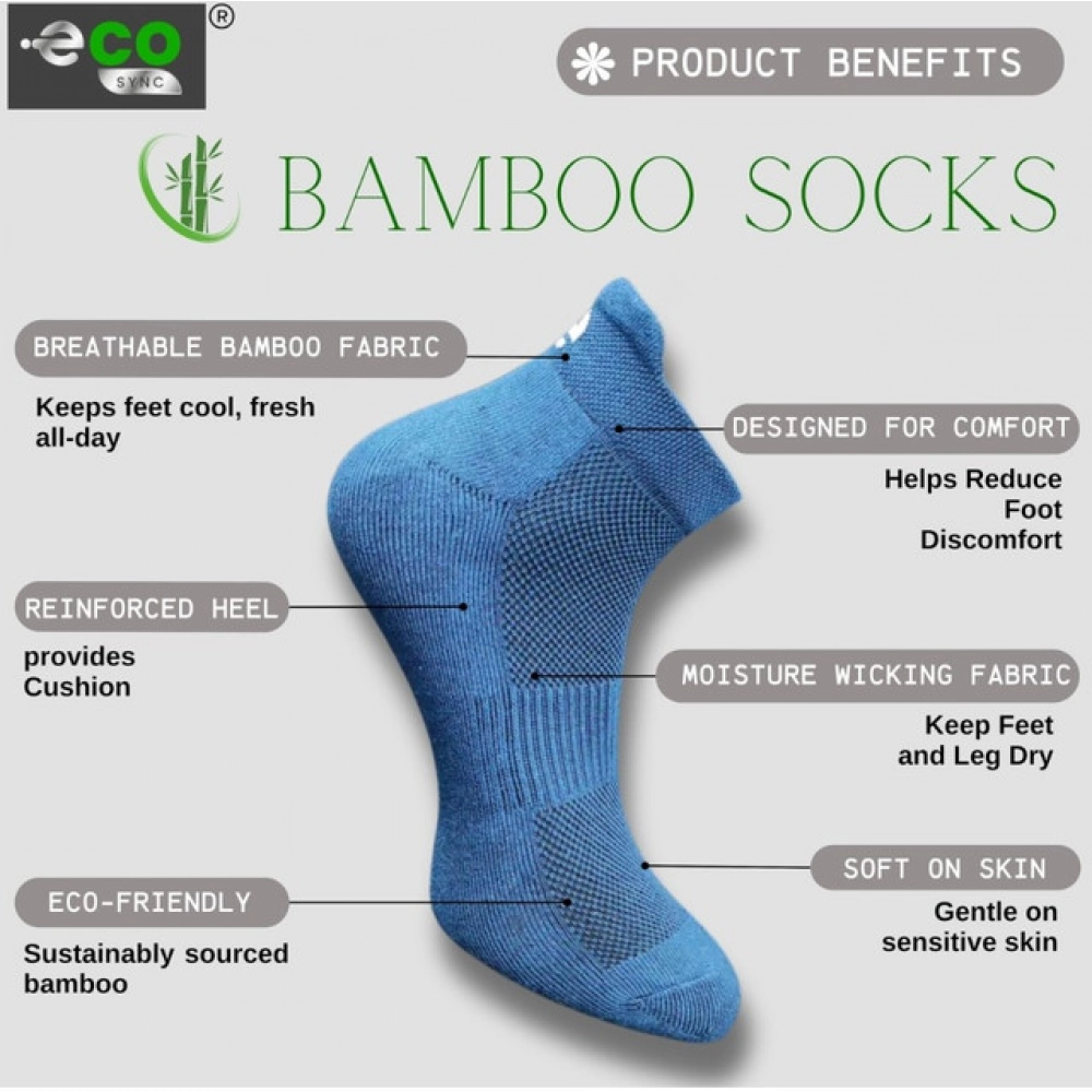 4_Pair Set Unisex Casual Bamboo Cotton Printed Ankle Length Socks (Multicolor) - Image 2