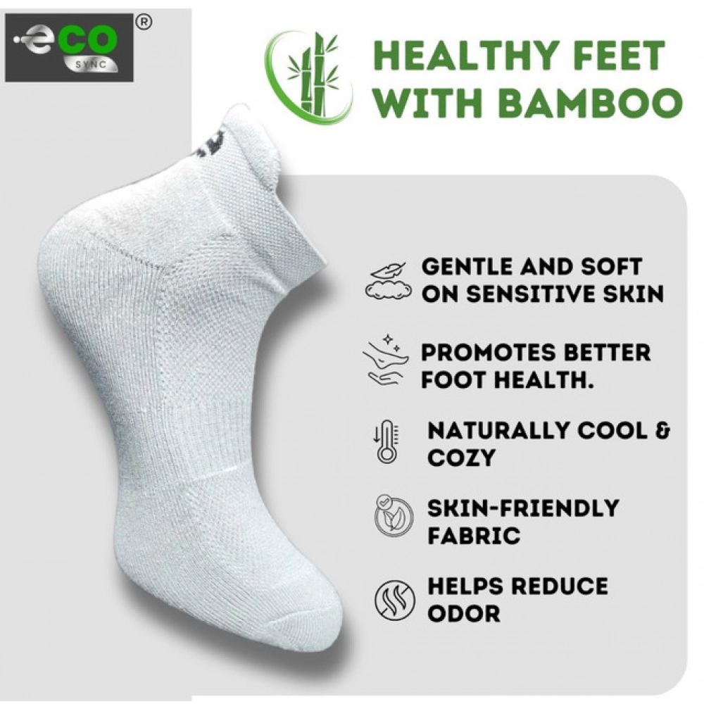 4_Pair Set Unisex Casual Bamboo Cotton Printed Ankle Length Socks (Multicolor) - Image 3
