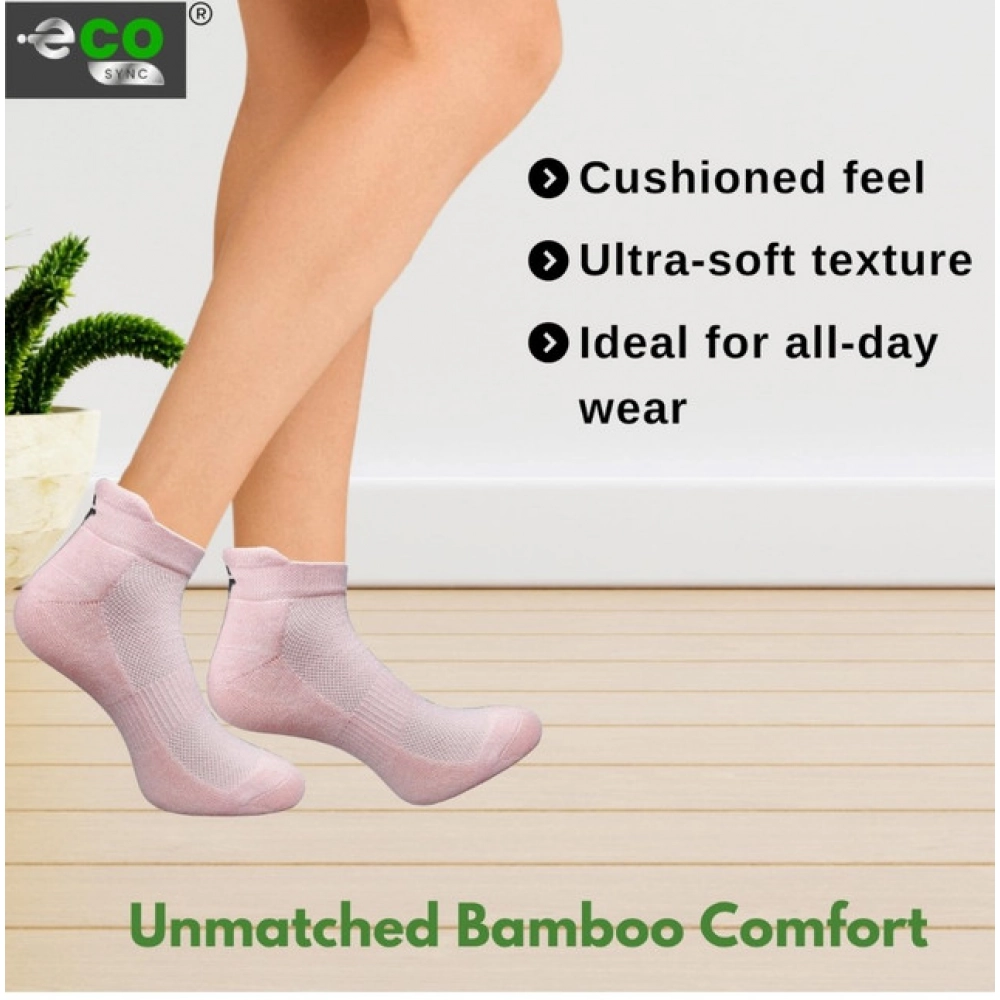 4_Pair Set Unisex Casual Bamboo Cotton Printed Ankle Length Socks (Multicolor) - Image 5