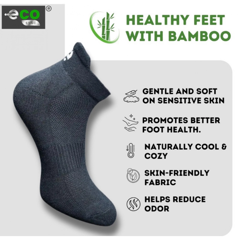 4_Pair Set Unisex Casual Bamboo Cotton Printed Ankle Length Socks (Multicolor) - Image 3