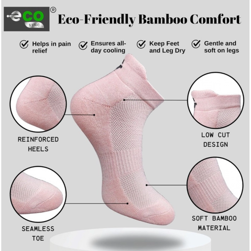 4_Pair Set Unisex Casual Bamboo Cotton Printed Ankle Length Socks (Multicolor) - Image 4
