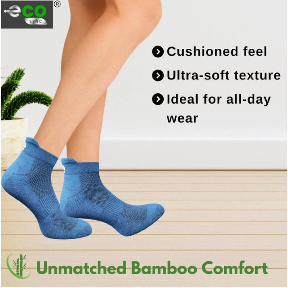 4_Pair Set Unisex Casual Bamboo Cotton Printed Ankle Length Socks (Multicolor) - Image 5