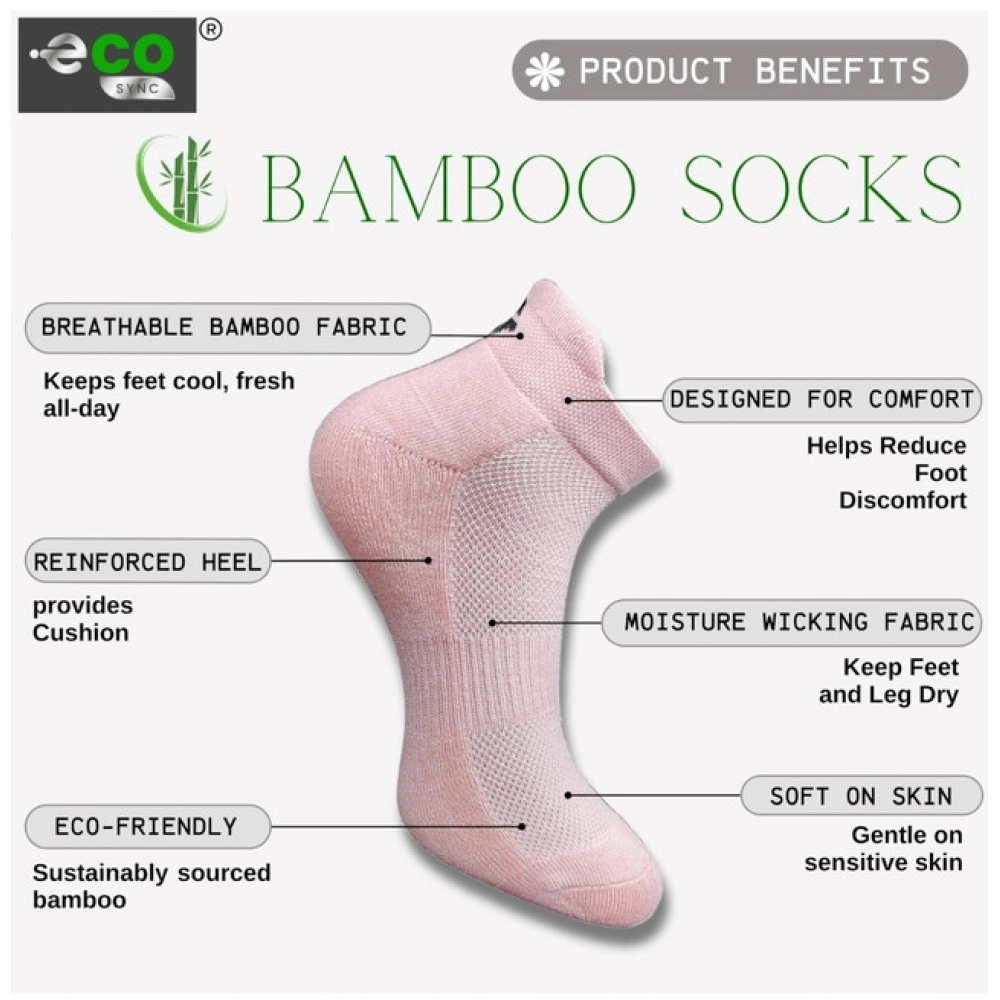 4_Pair Set Unisex Casual Bamboo Cotton Printed Ankle Length Socks (Multicolor) - Image 2