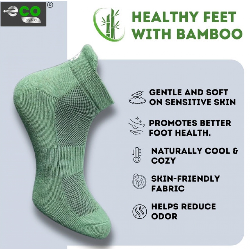 4_Pair Set Unisex Casual Bamboo Cotton Printed Ankle Length Socks (Multicolor) - Image 3