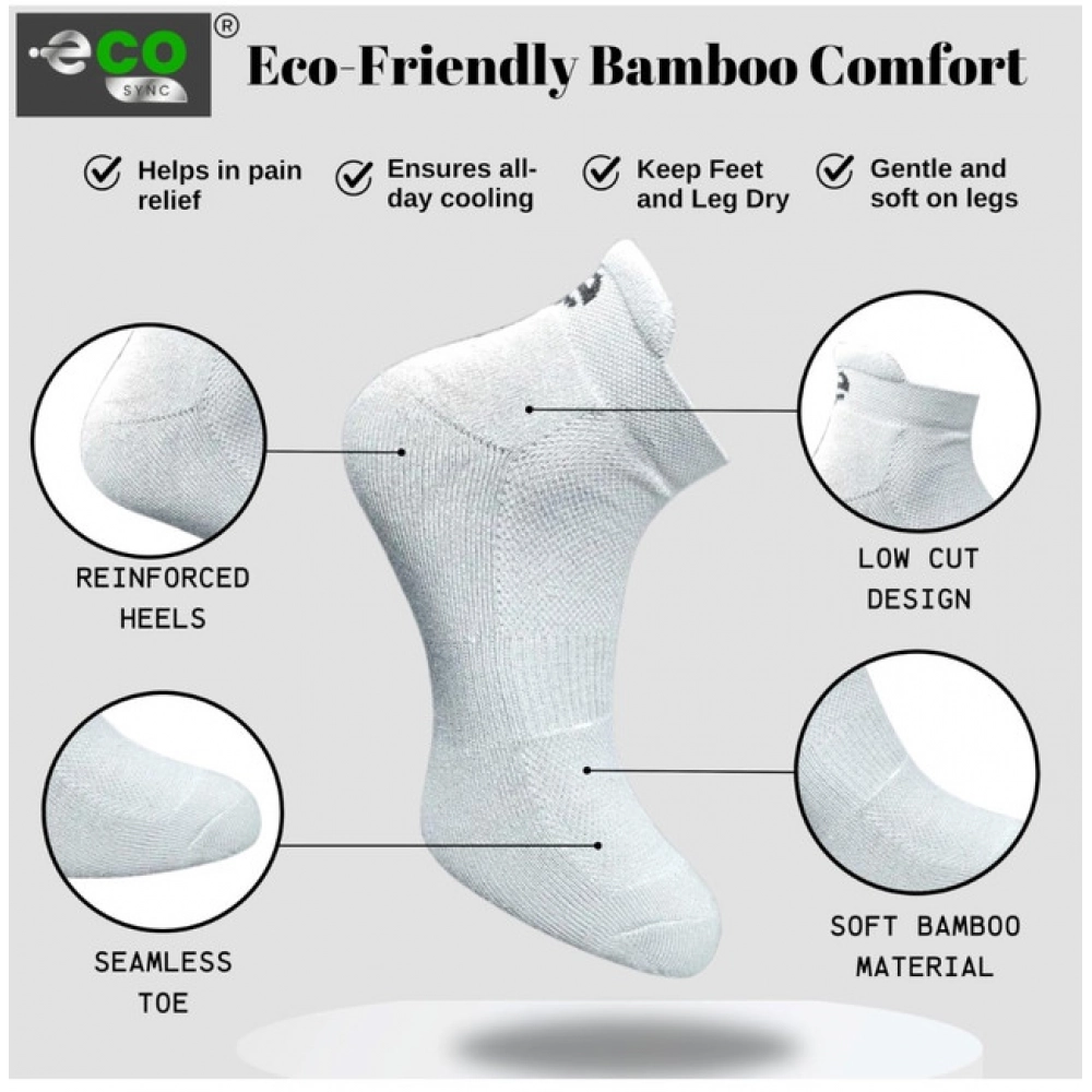 4_Pair Set Unisex Casual Bamboo Cotton Printed Ankle Length Socks (Multicolor) - Image 4