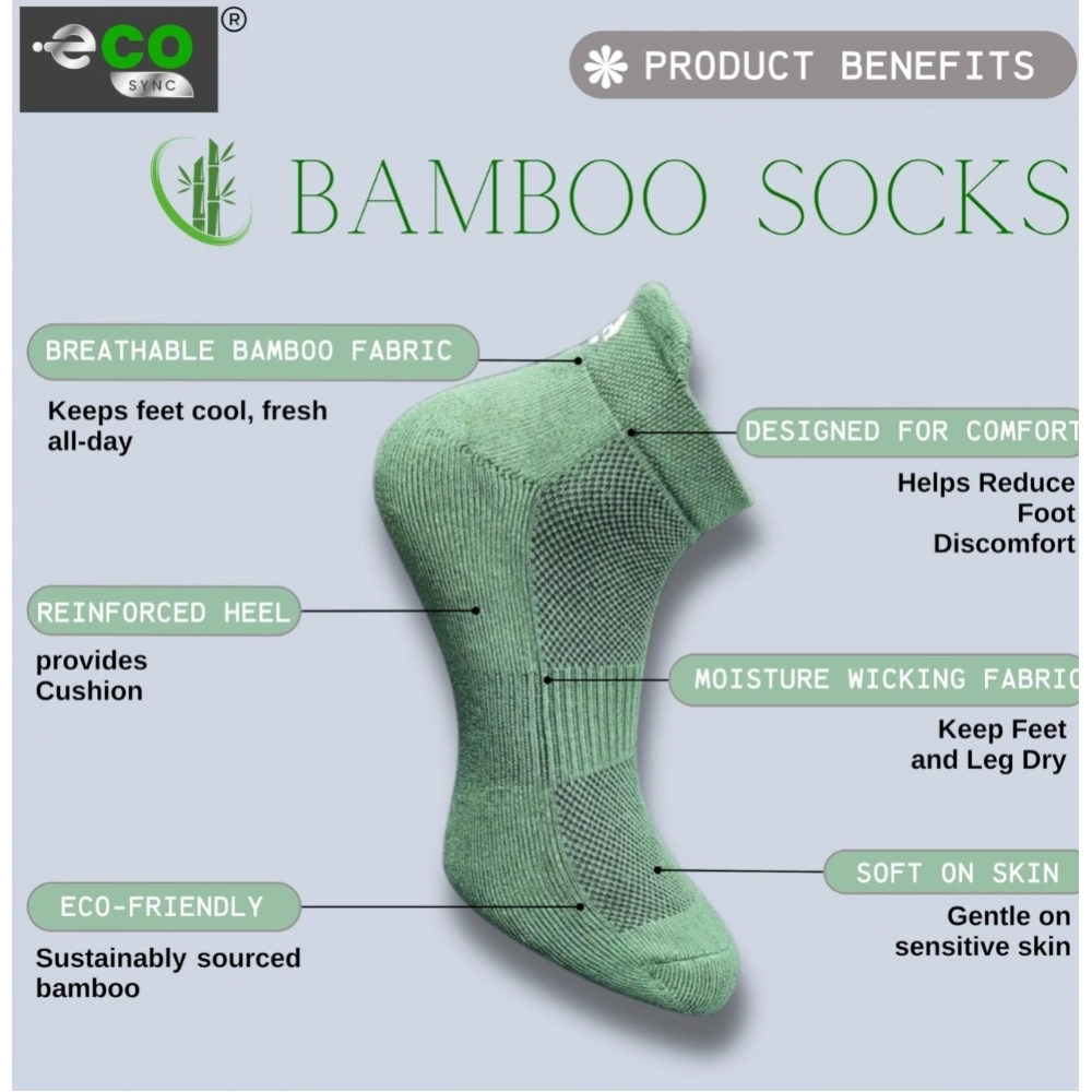 4_Pair Set Unisex Casual Bamboo Cotton Printed Ankle Length Socks (Multicolor) - Image 2