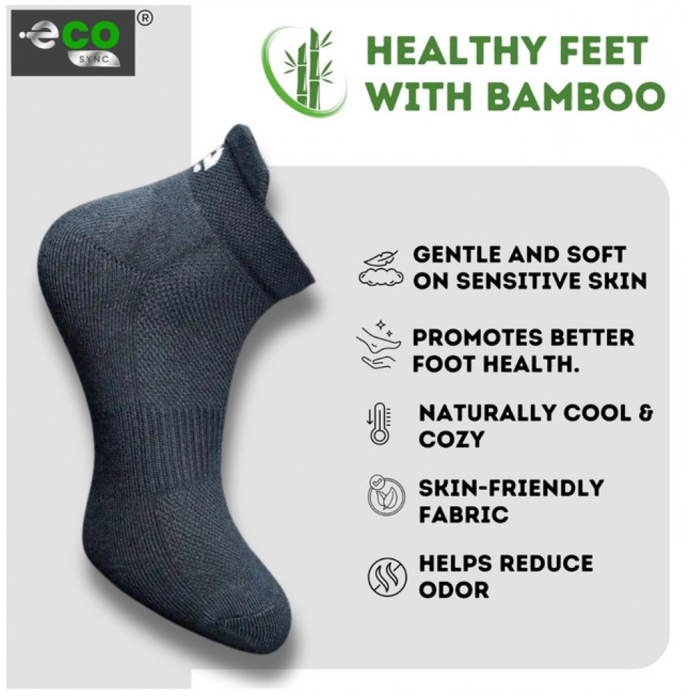 4_Pair Set Unisex Casual Bamboo Cotton Printed Ankle Length Socks (Multicolor) - Image 3