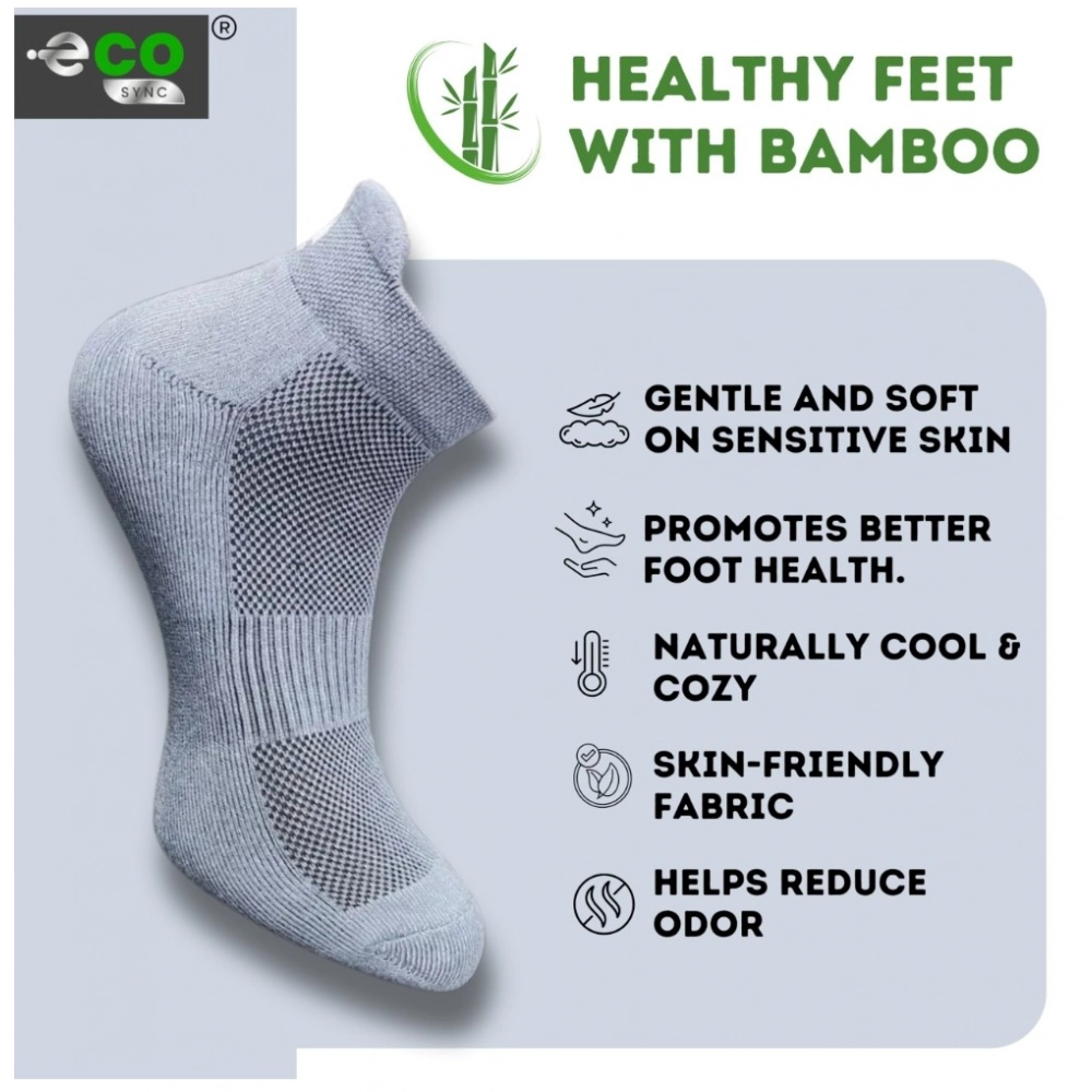 4_Pair Set Unisex Casual Bamboo Cotton Printed Ankle Length Socks (Multicolor) - Image 3