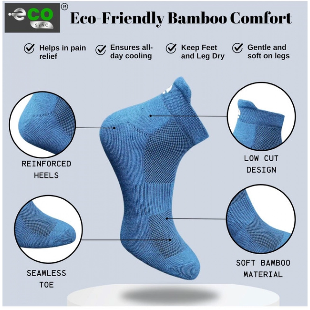 4_Pair Set Unisex Casual Bamboo Cotton Printed Ankle Length Socks (Multicolor) - Image 4