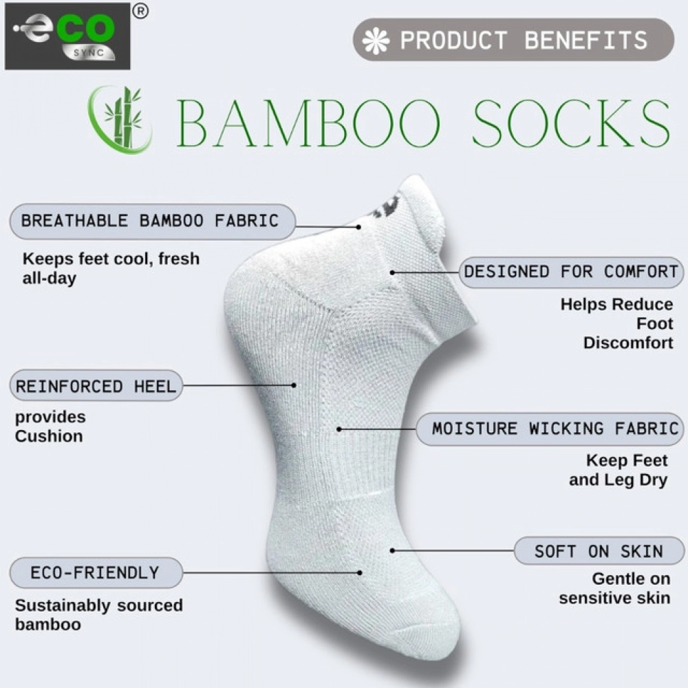 4_Pair Set Unisex Casual Bamboo Cotton Printed Ankle Length Socks (Multicolor) - Image 2