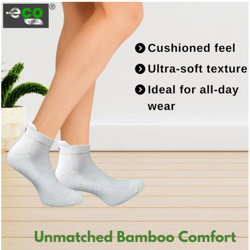 4_Pair Set Unisex Casual Bamboo Cotton Printed Ankle Length Socks (Multicolor) - Image 5