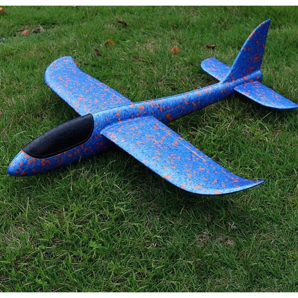 EPP Foam Galaxy Hand Throw Flying LED Glider Airplane (Blue-Multicolor) - Image 2