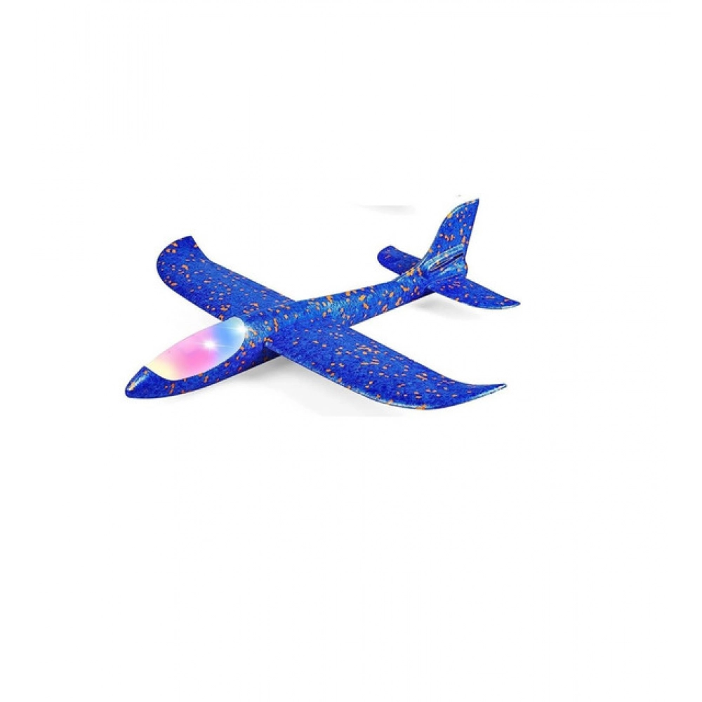 EPP Foam Galaxy Hand Throw Flying LED Glider Airplane (Blue-Multicolor) - Image 4