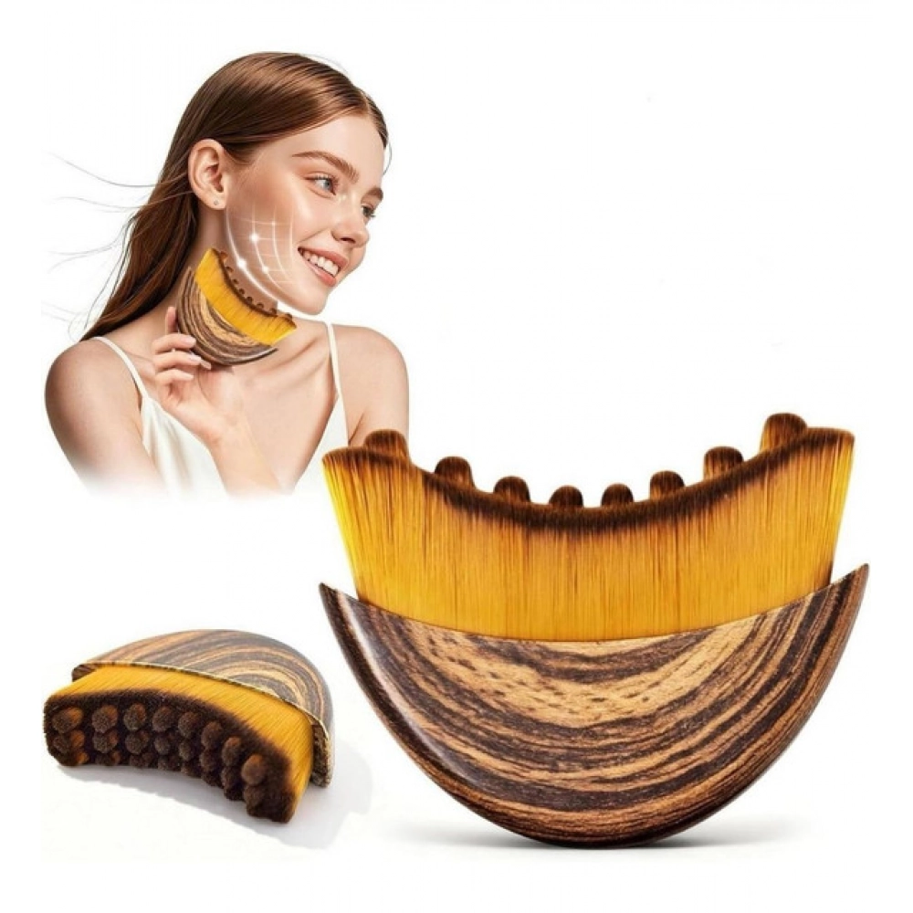 Pack of 2 Lymphatic Contour Face Brush (Brown) - Image 2