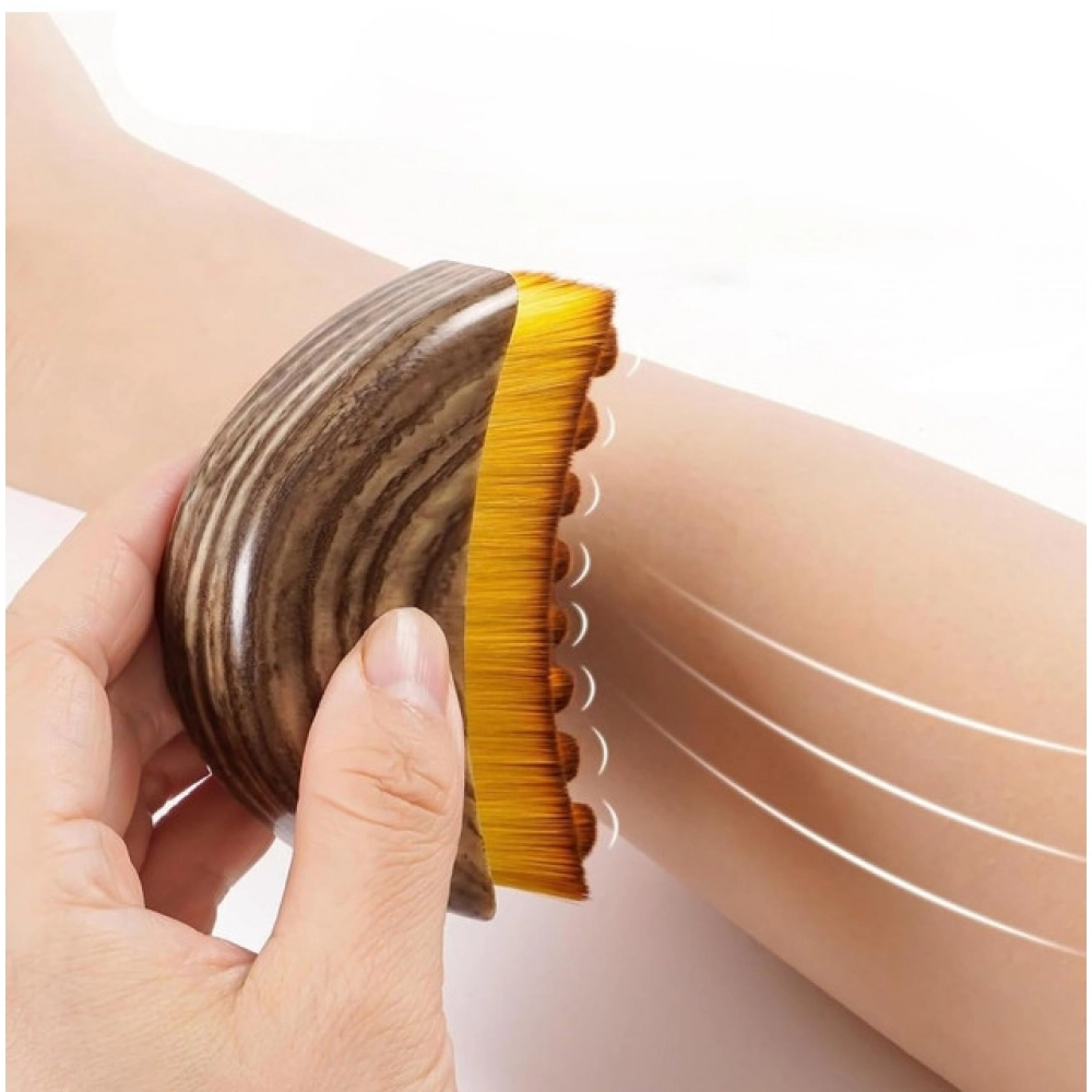 Pack of 2 Lymphatic Contour Face Brush (Brown) - Image 4
