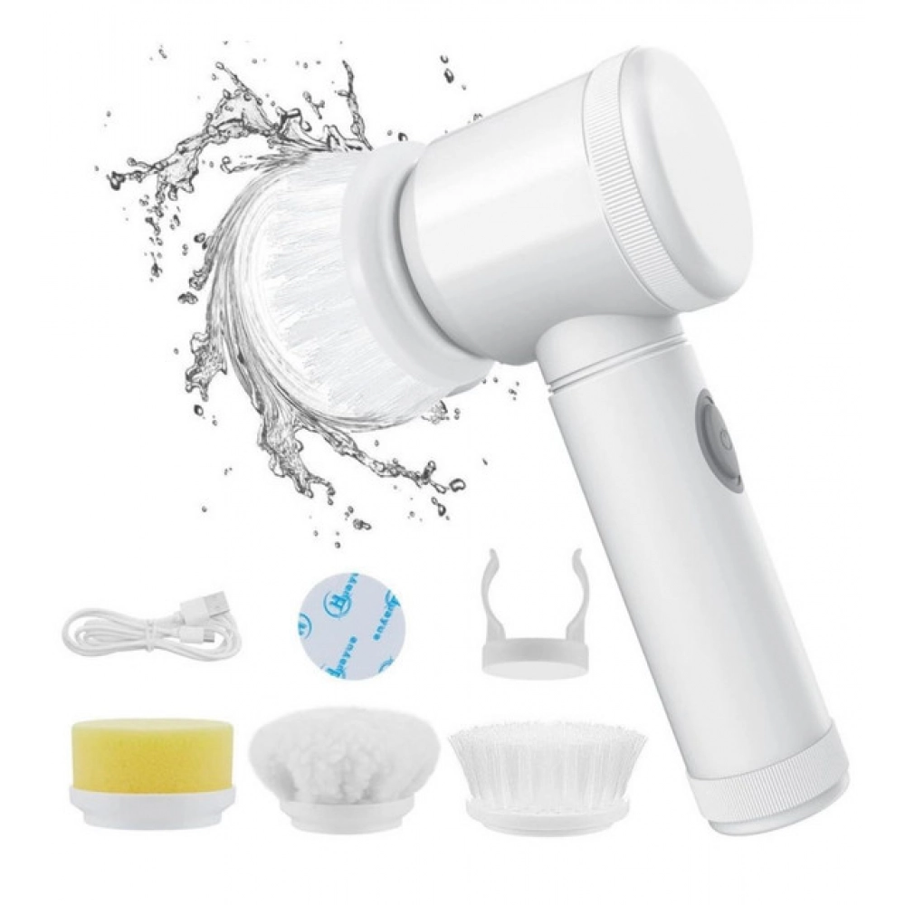 Generic USB Charging 5 in 1 Magic Brush (White) - Image 2