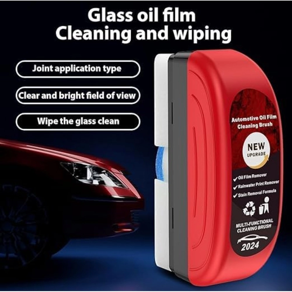 Pack of 3 Automotive Oil Film Cleaning Brush (Red-Black) - Image 4