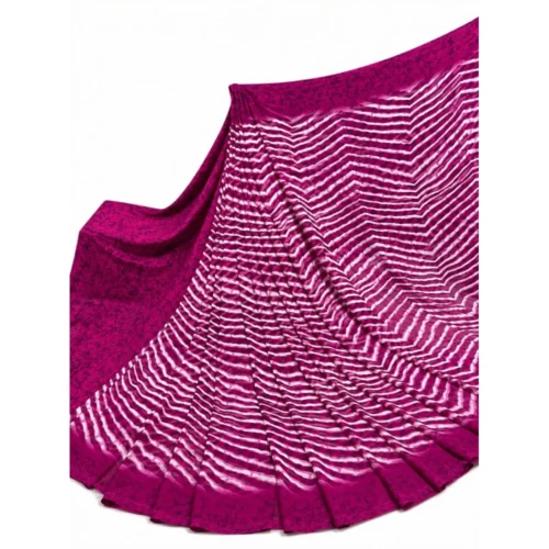 Women's Georgette Printed Saree With Unstitched Blouse 5.5Mtr (Magenta)
