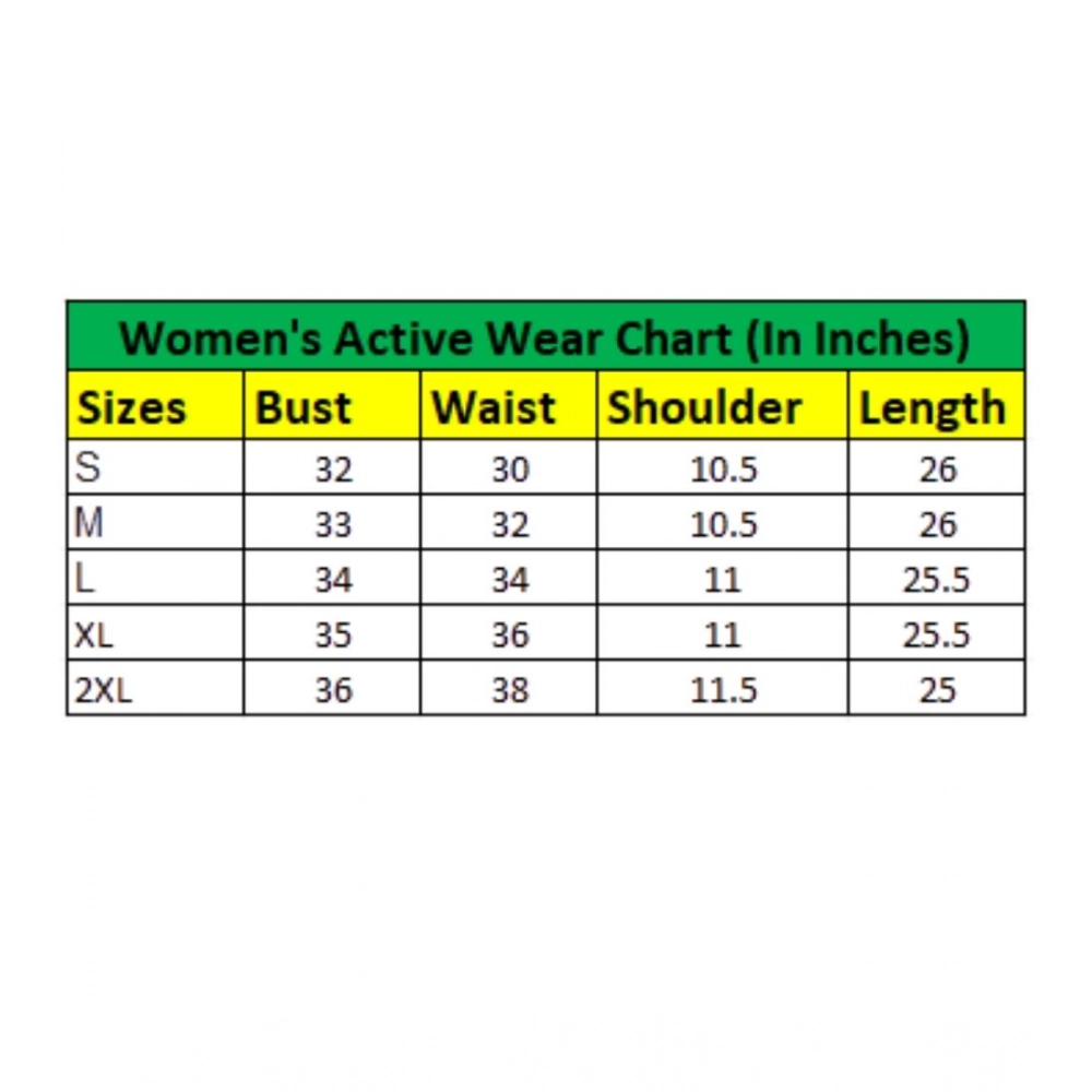 Women's Polyester Lycra Printed Sleeveless Active Wear (Multicolor) - Image 5