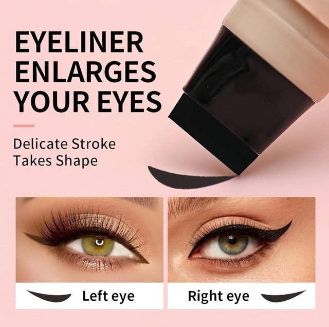 Plastic Winged Eyeliner Stamp (Pink-Black) - Image 4