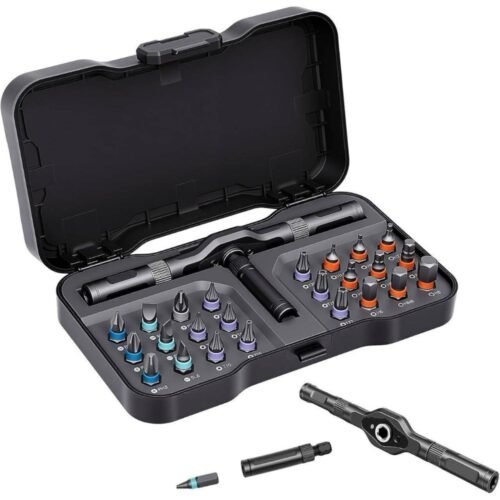 Alloy Steel 24-In-1 T Shape Screwdriver Set (Multicolor)